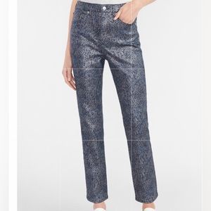 EXPRESS Slim Super Hight Rise  Jeans  Metallic Size 6